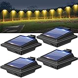 BILLION DUO Solar Dachrinnenlampe für den Außenbereich, 4STK Solarlampen...