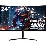 CRUA 24 Zoll Curved Gaming-Monitor 180 Hz|165 Hz|144 HZ|1080P|PC Monitor...