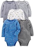 Simple Joys by Carter's Unisex Baby Long-Sleeve Bodysuit Pack of 5 Body,...