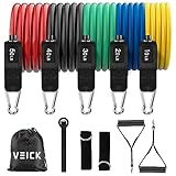 VEICK Resistance Bands Widerstandsbänder Set 5 Fitnessbänder Expander...