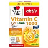 Doppelherz Vitamin C 1000 + D3 + Zink – Hochdosiert mit Vitamin C, Zink...