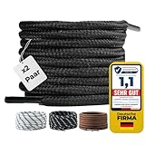 LaceHype 2 Paar - Premium Runde Schnürsenkel [ Ø4,5 mm ] Polyester für...