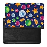 NYKVTG Reisepasshülle Bunte Sterne Perlen Reisepass Tasche Reise Gadget...