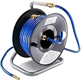 Poppstar Manuelle Druckluftschlauchtrommel aus PVC (20m+1,5m, Durchmesser...