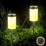 Vaileal 2 Stück Grablicht: Grablicht Solar, Solar LED Grableuchte,...