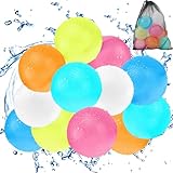 12 Stück Wasserbomben Wasserballons Wiederverwendbar Mit 1 Mesh Bag,...