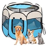 Welpenauslauf Faltbarer Laufstall Hund Katze, Tragbarer Welpenlaufstall...