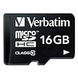 Verbatim Premium Micro SDHC Speicherkarte mit Adapter, 16 GB, Datenspeicher...