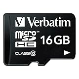 Verbatim Premium Micro SDHC Speicherkarte mit Adapter, 16 GB, Datenspeicher...