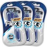 BIC Flex 3 Rasierer Herren, 9 Einwegrasierer mit je 3 Klingen, mit Aloe...