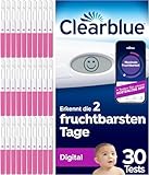 Clearblue Kinderwunsch Ovulationstest Kit Digital, 30 Tests + 1 digitale...