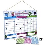 ewtshop® Monster Belohnungstafel, magnetisch, Wochenplaner mit...