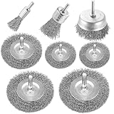 8-Teilig Drahtbürsten Set für gründliche Reinigung 1/4-Zoll-Schaft zur...