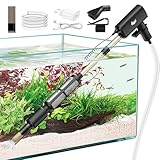 AQQA Aquarium Wasserwechsel,8W Elektrisch Aquarium Mulmsauger mit 4-stufig...