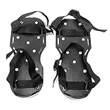 QWORK® Nagelschuhe Profi, Nagelsohle Estrichschuhe mit 25mm Spikes,...