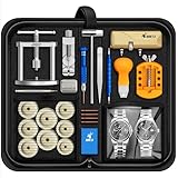 JOREST Uhrenwerkzeuge Set + Uhrenpresse, Uhr Batteriewechsel, Uhrenarmband...