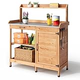 Blishom Gärtnertisch, Pflanztisch mit Schubladen & Unterschrank, Garten...