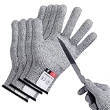 flintronic Schnittfeste Handschuhe, 2 Paar Schnittschutzhandschuhe küche,...