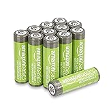 Amazon Basics AA-Batterien mit hoher Kapazität, wiederaufladbar, 2400 mAh,...