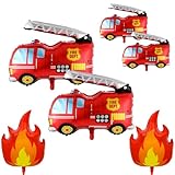 10 Stück Feuerwehrauto-Luftballons, lustige Luftballons, kreative...