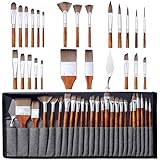 tumuarta Pinsel-Set für Öl-, Aquarell-, Gououache- und Acrylmalerei,...