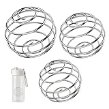 3 Stück Shaker Proteinshake mit Kugel Edelstahl, Protein Shaker Kugel...