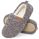 EverFoams Damen Warme Hausschuhe Kunstwolle Memory Foam Geschlossen...