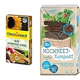 Floragard Bio Kompost-Erde 50 Liter – Pflanzerde für Blumen, Gemüse und...