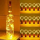 MAISITOO 15 Stück LED Flaschen-Licht,Flaschenlicht Batterie,2m 20LED Glas...