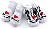 Distinct® Baby Baumwollsocken Süße Socken Ich liebe Mama + Ich liebe...