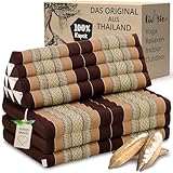 livasia Thaikissen 3 Auflagen für Paare XXL - 190x80x8cm - Dreieckskissen...