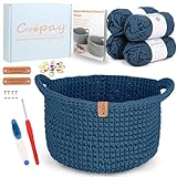 Coopay Häkelset für Anfänger, Rund Körbe Häkel Set mit...