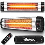 TRESKO Infrarot Heizstrahler 2500W mit Fernbedienung | Wärmestrahler...
