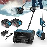 21V Akku Schneefräse für Makita Akku, Akku Schneeschaufel mit 2x3000mAh...