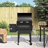 wenjingqi-360067 Pelletgrill aus schwarzem Eisen, 94 cm