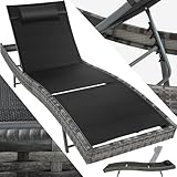 tectake® Verstellbarer Relaxsessel mit Liegefunktion, wetterfeste...