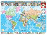 Educa - Puzzle 1500 Teile für Erwachsene | Politische Weltkarte, 1500...