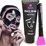 Das ORIGINAL - SOENA® Black Mask + MASKENPINSEL | XXL Tube 100 ml |...