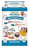 Freche Freunde Bio Quetschies mit Getreide Frühstücks-Mix, Quetschbeutel...