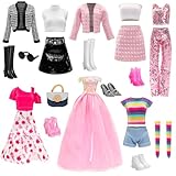 Miunana 15 Fashion Puppen Kleidung Chic Anzüge Party Kleid Pailletten...