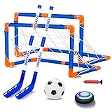 NIWWIN Air Power Fußball，Hover-Fußball 3-in-1 Hockey -Spielzeugset,...