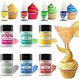 Essbares Glitzer Set- 6 Farben Glitzerpulver für Getränke, Edible Glitter...