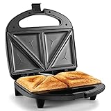 YASHE Sandwichmaker für 2 Sandwiches, Sandwichtoaster 750W mit...