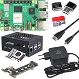 Raspberry Pi 5 4GB PCIe M.2 NVMe - Kit | Metallgehäuse | Active Cooler |...