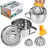 bssmmai Orangenpresse Edelstahl, Zitronenpresse Zitruspresse Limettenpresse...
