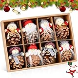 MINSHUXI Weihnachtsbaumschmuck 8 Stück wichtel baumschmuck...