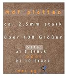 5 x 50x65 cm. MDF Platten | Stärke: ca. 2-3 mm. | Holzplatten |...