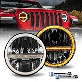 CO LIGHT 2x 7 Zoll Led Scheinwerfer 20000LM 3000K 6000K E-Geprüft 4 Modi...