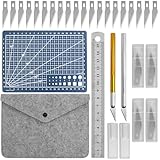 Carving Craft Messer Set,Skalpell Set mit 2 Schnitzmesser,40 Skalpell...
