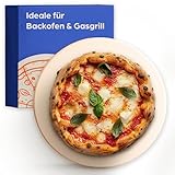 Pizzastein für Backofen & Gasgrill - Für Knusprigen Boden - Pizzastein...